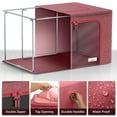 thumbnail image 2 of Sorbus Storage Bins Boxes, Foldable Stackable Container Organizer Basket Set with Large Clear Window & Carry Handles, Great for Comforters, Blanket, Clothes, etc, 2 of 17