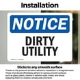 thumbnail image 3 of (2 Pack) Dirty Utility OSHA Notice Sign 5 Inch X 3.5 Inch Vinyl Label Decal Sticker Weather Resistant, UV Protected for Workplace, Business, and Construction Site, Made in the USA, 3 of 7