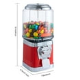 thumbnail image 3 of KFFKFF Bubble Gum Machine for Children, 16"H Household Sweet Dispenser, PC Circular Candy Machine, Gum Ball Device for Gaming Outlets, Coin-Driven Candy Bank, in Red, 3 of 9