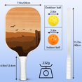 thumbnail image 4 of Pickleball Paddles Set Of 2, Fiberglass Surface, West & Cowboy Print, 4 Balls & Bag, 4 of 5
