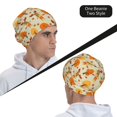 thumbnail image 6 of Salouo Autumn Maple Leaf and Deer Print Unisex Beanie Hat,Knitted Baggy Skull Cap Winter Warm Hats Beanie Sleep Hats Cancer Headwear Caps for Women & Men 1 Pieces, 6 of 7