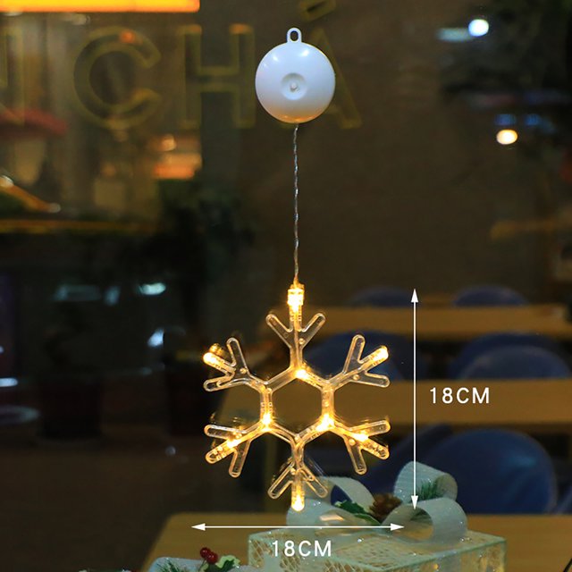 Wzzjkit Christmas Suction Cup Lights Christmas Decorations Christmas Lights Indoor LED Decorative Lights Popularlight String Curtain Lighting Colorful String Christmas Lights