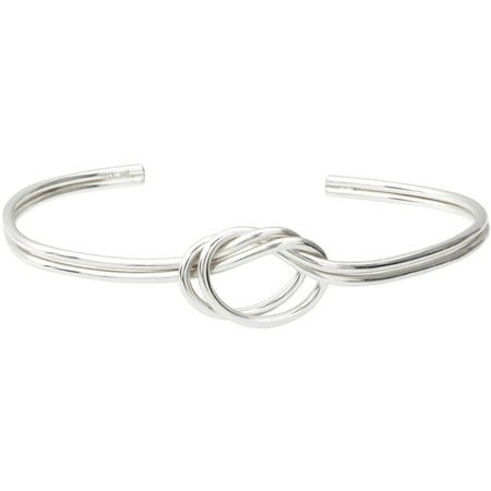 Brinley Co. Women's Sterling Silver Handcrafted Love Knot Cuff Bracelet, 7.5