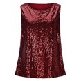 thumbnail image 5 of fatyb Womens Sequin Tank Tops Sleeveless Crew Neck Sparkly Shirts Fashion Glitter Clubwear Tops for Party, 5 of 6
