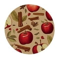 thumbnail image 4 of HAOXIT Fruits Tablecloth, Quartered and Halved Apples and Diet Recipe, Round Table Cover for Room Kitchen Decor 31-35, 4 of 8