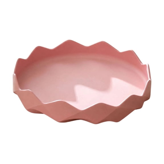 Dvumao Round Serving Tray Raised Edge for Kitchen Cooking Snack