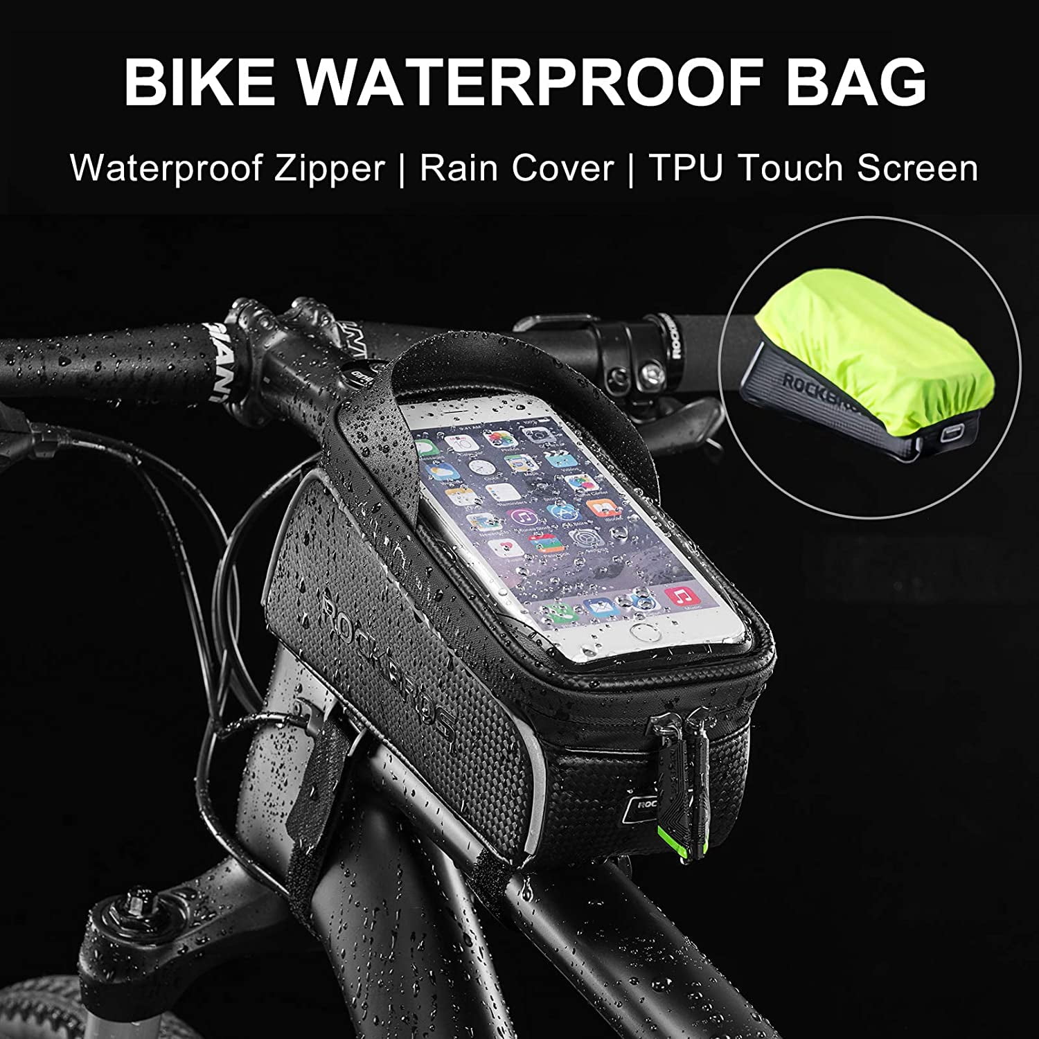 Waterproof Bike Bicycle Mobile Phone Holder Bag Front Tube Pouch Frame Pannier