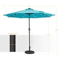 thumbnail image 2 of ACEGOSES LED 9ft Aluminum Patio Market Circle Outdoor Umbrellas with Solar Lights and Sturdy Ribs,Lake Blue, 2 of 8