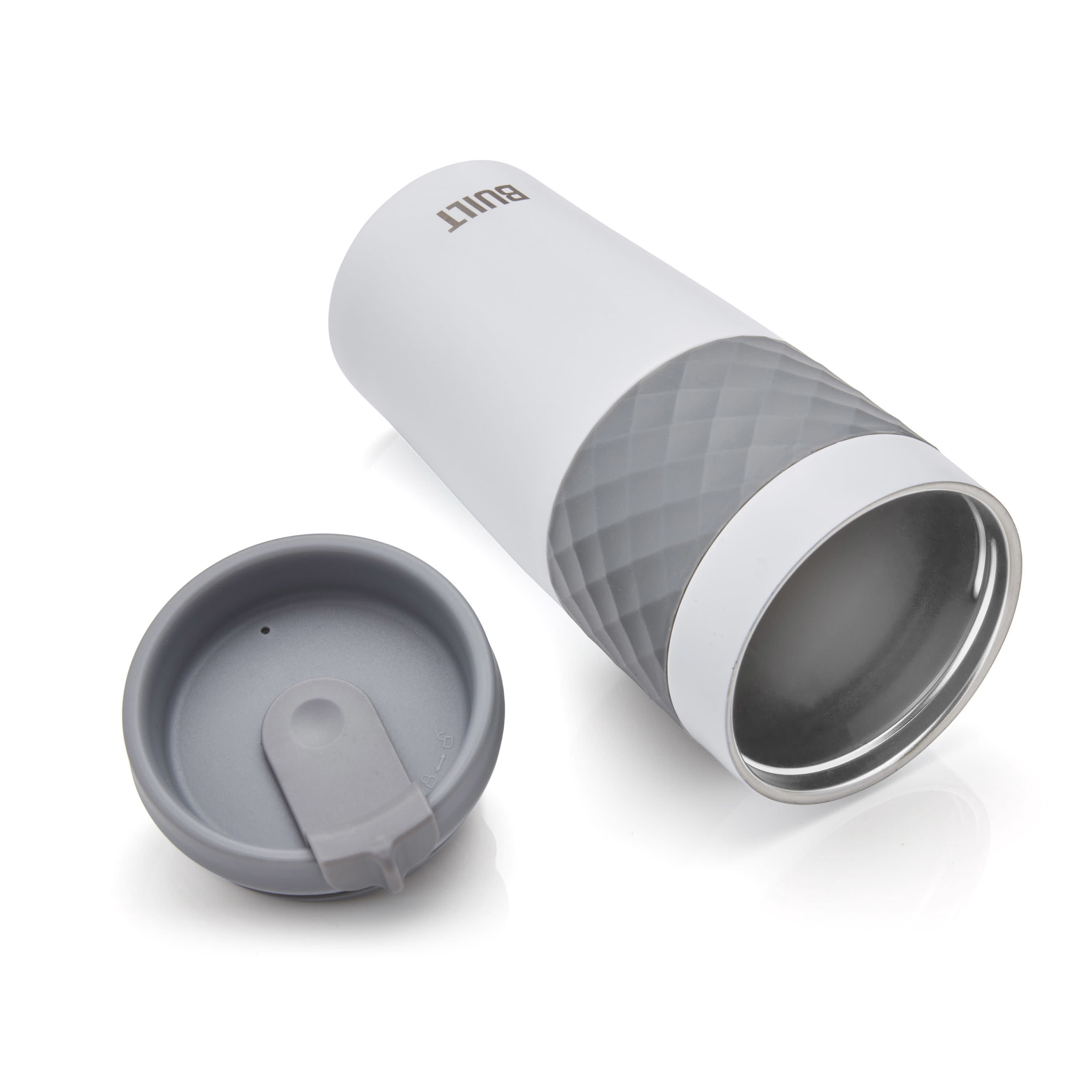 BUILT Morgan 20 oz Double-Wall Insulated Stainless Steel Tumbler Water Bottle, White