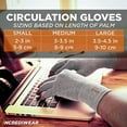thumbnail image 3 of Incrediwear Fingerless Circulation Gloves Arthritis Gloves, (Grey, Large), 3 of 5