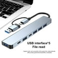thumbnail image 5 of 7/8in1 Ports USB A Type C Hub Concentrator Docking Multi 0 Station New 3 A6F5, 5 of 8