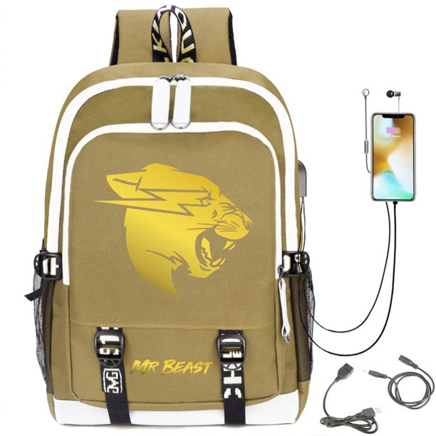 Mochila Al Aire Libre El Mercado de Encantos para Estudiantes de Secundaria Escolar de Carga de Gran Capacidad de viaje 44*30*15cm