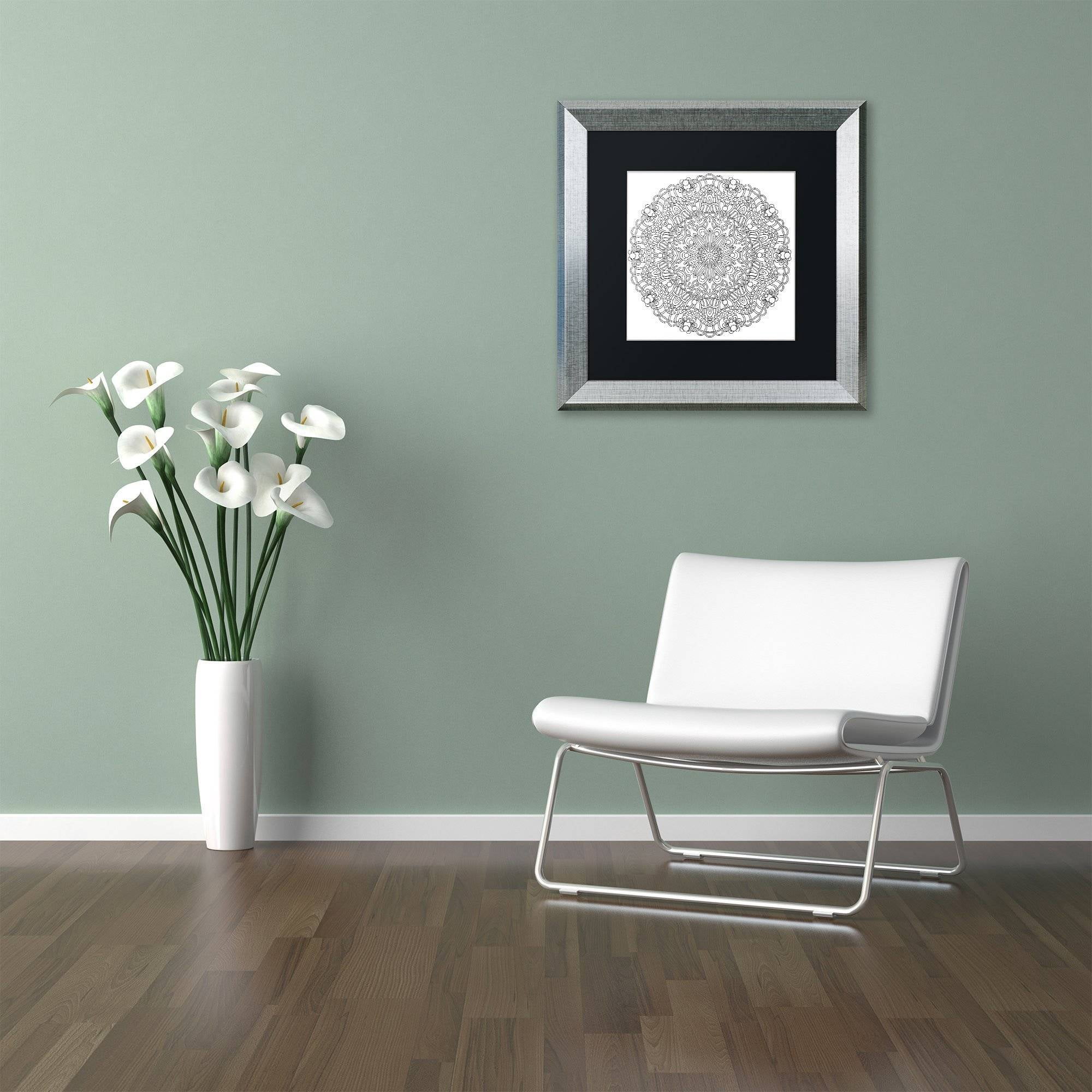 Trademark Fine Art "Mixed Coloring Book 13" Canvas Art by Kathy G. Ahrens, Black Matte, Silver Frame