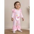 thumbnail image 6 of Miaouyo Infant Baby Girls Fall Romper 0 3 6 12 18 Months Goose Embroidery Long Sleeve Round Neck Full Length Jumpsuit, 6 of 9