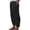 Black, variant on EDFBUYKRS Female Women Pants Casual Sweatpants for Women Petite Length Short Women Solid Linen Trouser Pant Casual Baggy Elastic Waist Trouser Wide Leg Pant with Pocket Fashion Pant Xxxxl