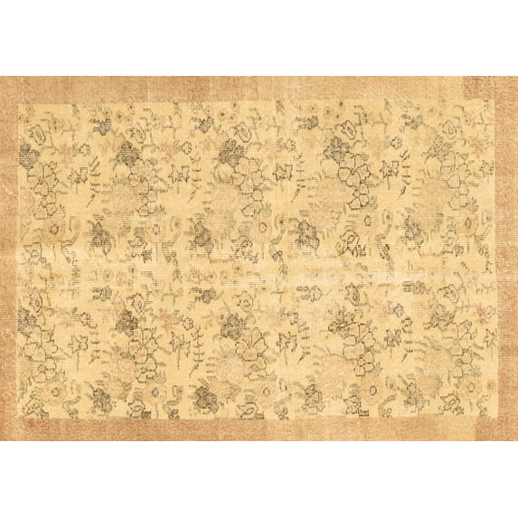 Ahgly Company Indoor Rectangle Abstract Brown Contemporary Area Rugs, 7' x 10'