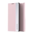 thumbnail image 2 of Pink Electroplating Bracket Mobile Phone Case Flip Type Fourth Generation Magnetic Side Window Leather Case, Phone Case For Samsung Galaxy S22/S21, Galaxy A71 4G, Galaxy S22 Plus, Galaxy A53 5G, 2 of 5