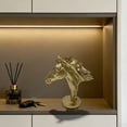 thumbnail image 3 of Creative Art Retro Small Horse Head Ornament,Resin Statue Ornaments,Abstract Style Sculptures,Living Room Dining Desk Decorations,Bookshelf Decorative Objects,Office Decor(8.3 Inch), 3 of 6