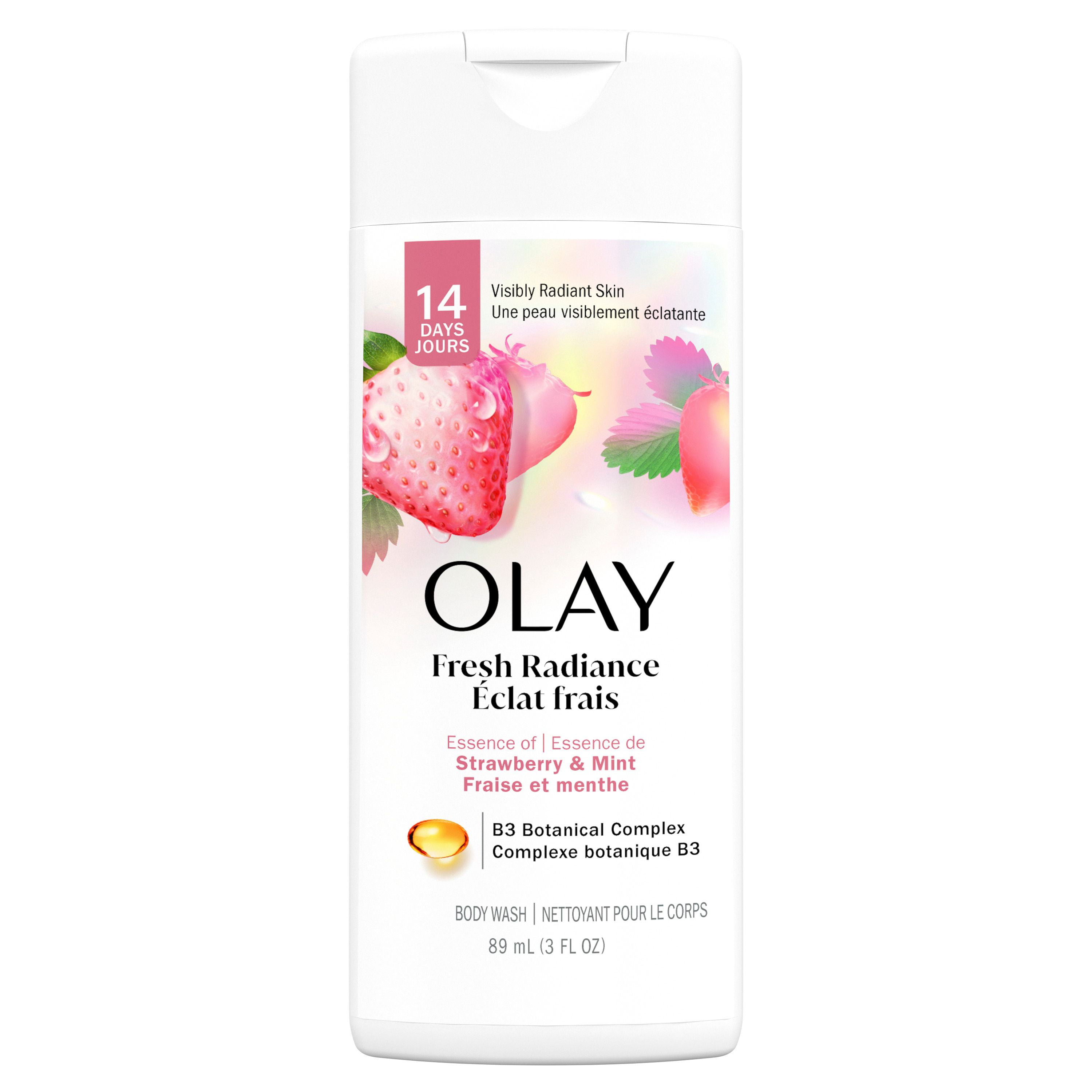 Olay Fresh Outlast Body Wash, Notes of White Strawberry & Mint, 89ML