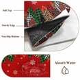 thumbnail image 6 of Round Rugs 5Ft, Merry Christmas Round Area Rug Washable Indoor Throw Carpet, Xmas Tree Winter Snowflake Red Soft Non Slip Circle Rug for Cabinet Bathroom Home Decor Aesthetic, 6 of 8