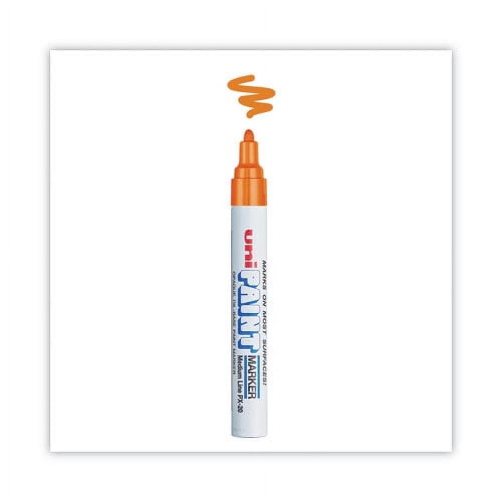 Permanent Marker, Medium Bullet Tip, Orange | Bundle of 10 Each