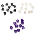 thumbnail image 1 of Paquete de 30 dados acrílicos D6, dados de juego de 6 caras para accesorios de juego de DND MTG Negro Blanco Púrpura Zulema Dados poliédricos, 1 of 8