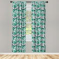 thumbnail image 3 of Ambesonne Abstract Window Curtains, Brush Strokes Retro Art, Each 28" W x 84" L, Soft Pink and Hunter Green, 3 of 3