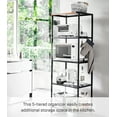 thumbnail image 2 of Yamazaki Home Storage Rack - Three Sizes, Black, Steel, 67-Inch, Supports 64.9 pounds, Adjustable, 2 of 7