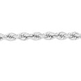 thumbnail image 2 of 14k White Gold Hollow Rope Chain Bracelet 4mm Lobster Claw Closure 8 Inch Link Bracelet for Women and Men, 2 of 2