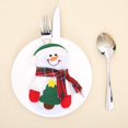 thumbnail image 4 of 12 Uds. De bolsillos para cubiertos de Navidad, decoración de mesa para fiestas, regalos de Navidad (muñecos de nieve). Afortunado Sencillez, 4 of 5