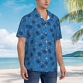 thumbnail image 3 of Sikiie Tennis Rackets 1 Print Men's Hawaiian Shirt, Summer Beach Button Pocket Short Sleeve T-Shirt,3X-Large, 3 of 7