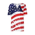 thumbnail image 5 of Youyipin Womens Tops 4Th Of July Shirts 2025 Short Sleeve Button V Neck Blouses American Printed Tunic Tops Summer Tops For Women, 5 of 5