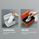 thumbnail image 5 of Caja de almacenamiento de tejidos Reutilizable con tapa de gran capacidad Toalla a prueba de polvo Organizador del dispensador Hogar para coches de sala de estar gris Methold HA012032-02B, 5 of 7