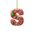 thumbnail image 2 of Hbdhejl 26 Pcs Lettres Rouges Décorations de Sapin de Noël Lettres de Canne de Bonbon avec Motif de Baies Mini Alphabet Ornements Suspendus Fête Maison Sapin de Noël Acrylique 2D, 2 of 4