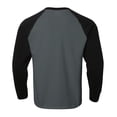 thumbnail image 5 of LUOGENLI Male T-shirts for Mens Male off Shoulder Contrasting Color Raglan Sleeve T Shirt Base Shirt Mens T-shirts Graphic Tees Funny Adult St. Patrick's Day Black L, 5 of 5