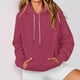 thumbnail image 5 of Sudadera corta,Sudadera con capucha degradada, blusa de manga larga con cordón, cuello redondo, tejido suave y transpirable, corte holgado para usar en casa, sopatenor, 5 of 9