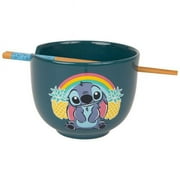 Lilo & Stitch 863522 Lilo & Stitch Rainbow Pineapples Ramen Bowl with Chopsticks