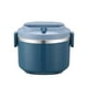 thumbnail image 2 of Fiambrera, calentador extraíble de material acero inoxidable a prueba de , caja bento forma forma forma , almacenamiento de alimentos, para en Azul de una sola capa BLESIY contenedor de almuerzo, 2 of 8