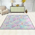 thumbnail image 3 of SKYSONIC Pastel Marble Mermaid Print Lightweight Carpet Mats Area Soft Rugs Floor Mat Rug Home Decoration for Kids Room Living Room 63 x 48 inches, 3 of 6