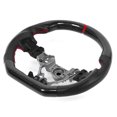 thumbnail image 3 of Steering Wheel Carbon Fiber Steering Wheel Steering Wheel Replacement Steering Wheel For  Finger Ridges Steering Wheel Carbon Fiber Steering Wheel Nappa Preforated Leather W/ Red, 3 of 8