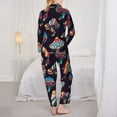 thumbnail image 5 of Bingfone Womens Pajama Sets Mushroom Doodle Print,Long Sleeve Loungewear Pajamas Set-X-Large, 5 of 9