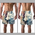 thumbnail image 3 of luoweisi Men's Beach Shorts Quick Dry Swim Trunks with Mesh Lining Wolf 2XL, 3 of 5