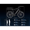thumbnail image 2 of Jasion Roamer 26" Electric Bike for Adults, 500W Rated Motor Commuter Ebike with 48V 11Ah Removable Battery, 62-Mile Range, 28 MPH, 7-Speed, Black, 2 of 9