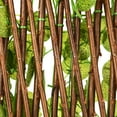 thumbnail image 2 of Artificial Leaf Expandable Decor Fence Screen 40cm Plant Leaves Stretchable Wooden Garden, 2 of 6