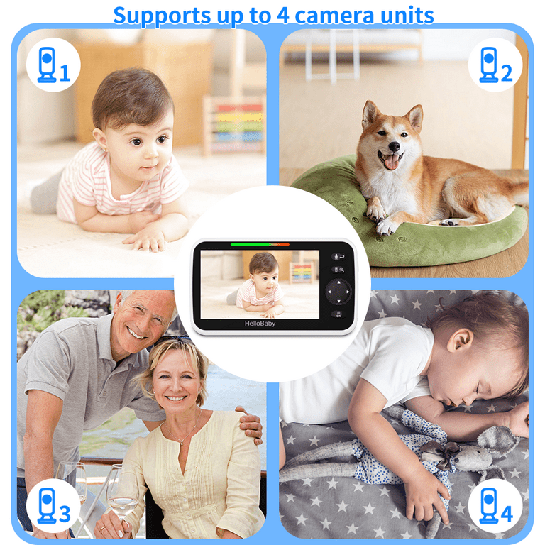 Babymoov YOO-See video baby monitor, 2.4 inch display, night vision, zoom  function, intercom function, VOX function