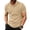 Khaki #7, variant on Mens Dress Shirts Collared Button Down Tennis T Shirts Short Sleeve Lightweight Cotton Golf Tops Loose Patchwork Tees Brown L