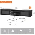 thumbnail image 4 of FITUEYES 2-Tier Floating TV Stand with Power Outlet, 70" Floating Entertainment Center for Wall with 2 Rattan Doors, TV Shelf for Living Room, Bedroom,Black, 4 of 6