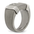 thumbnail image 6 of Edward Mirell Titanium & Argentium Sterling Silver .06ct Dia Signet Ring, 6 of 7