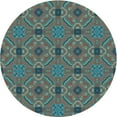 thumbnail image 1 of Ahgly Company Machine Washable Indoor Round Transitional Seafoam Green Area Rugs, 8' Round, 1 of 7