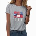 thumbnail image 2 of ORT USA Shirts for Women 4th of July Shirts America Printed Tshirt Patriotic Vintage USA Tee Tops(Z11-Grey,XL), 2 of 5